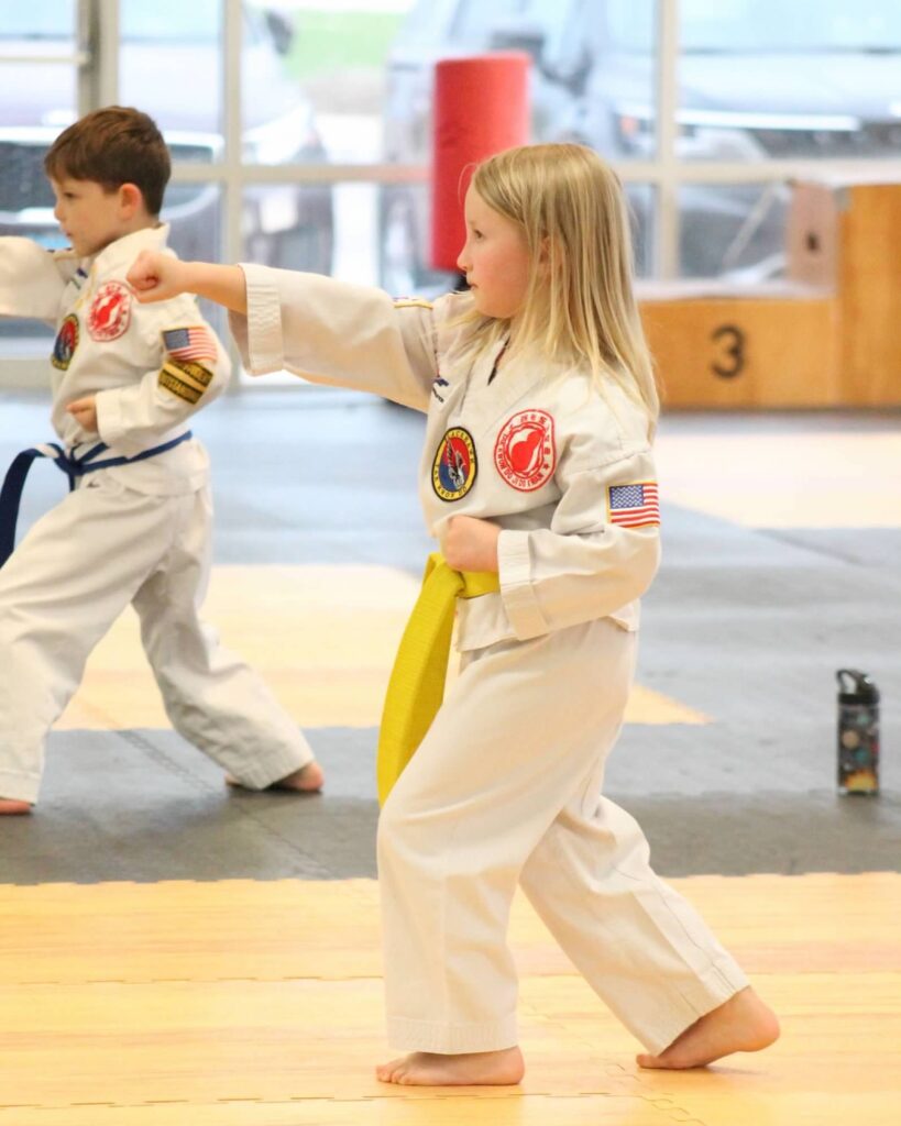 Little Hawks preschool martial arts class at Blackhawk TaeKwonDo in Carpentersville Illinois