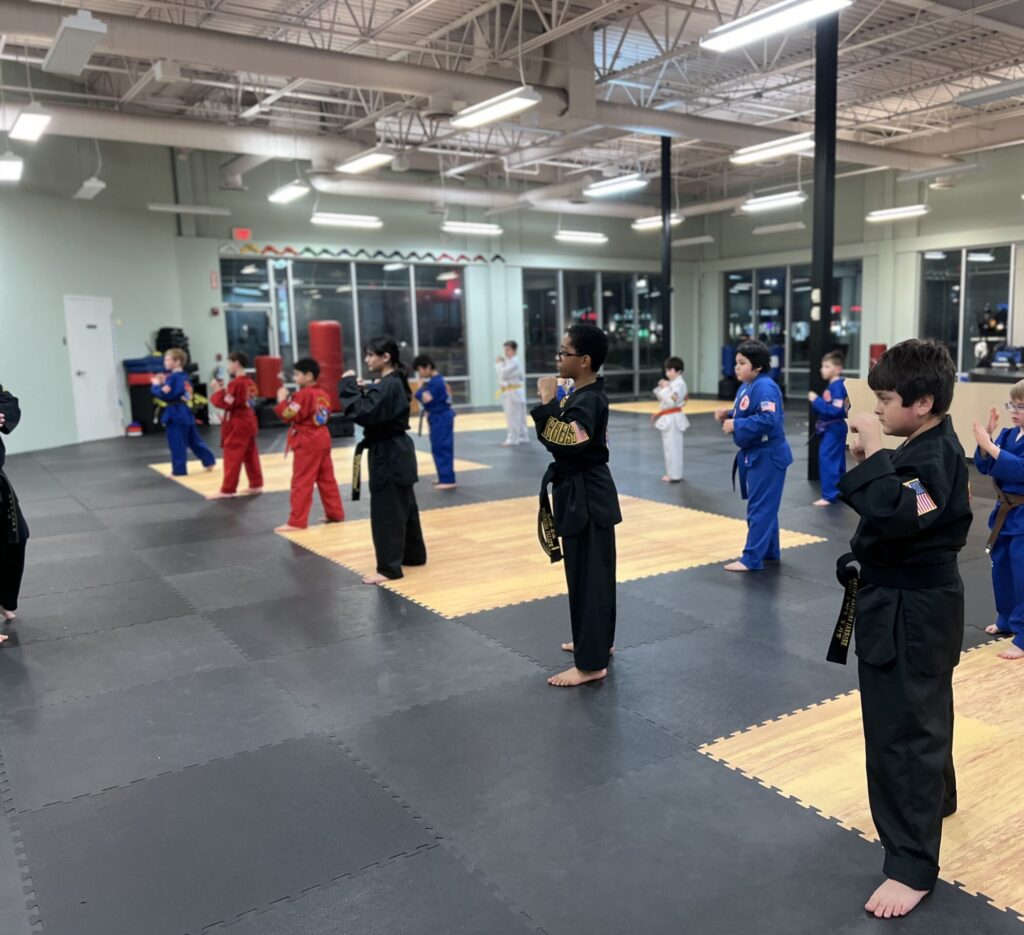 Traditional TaeKwonDo training at Blackhawk TaeKwonDo in Carpentersville Illinois